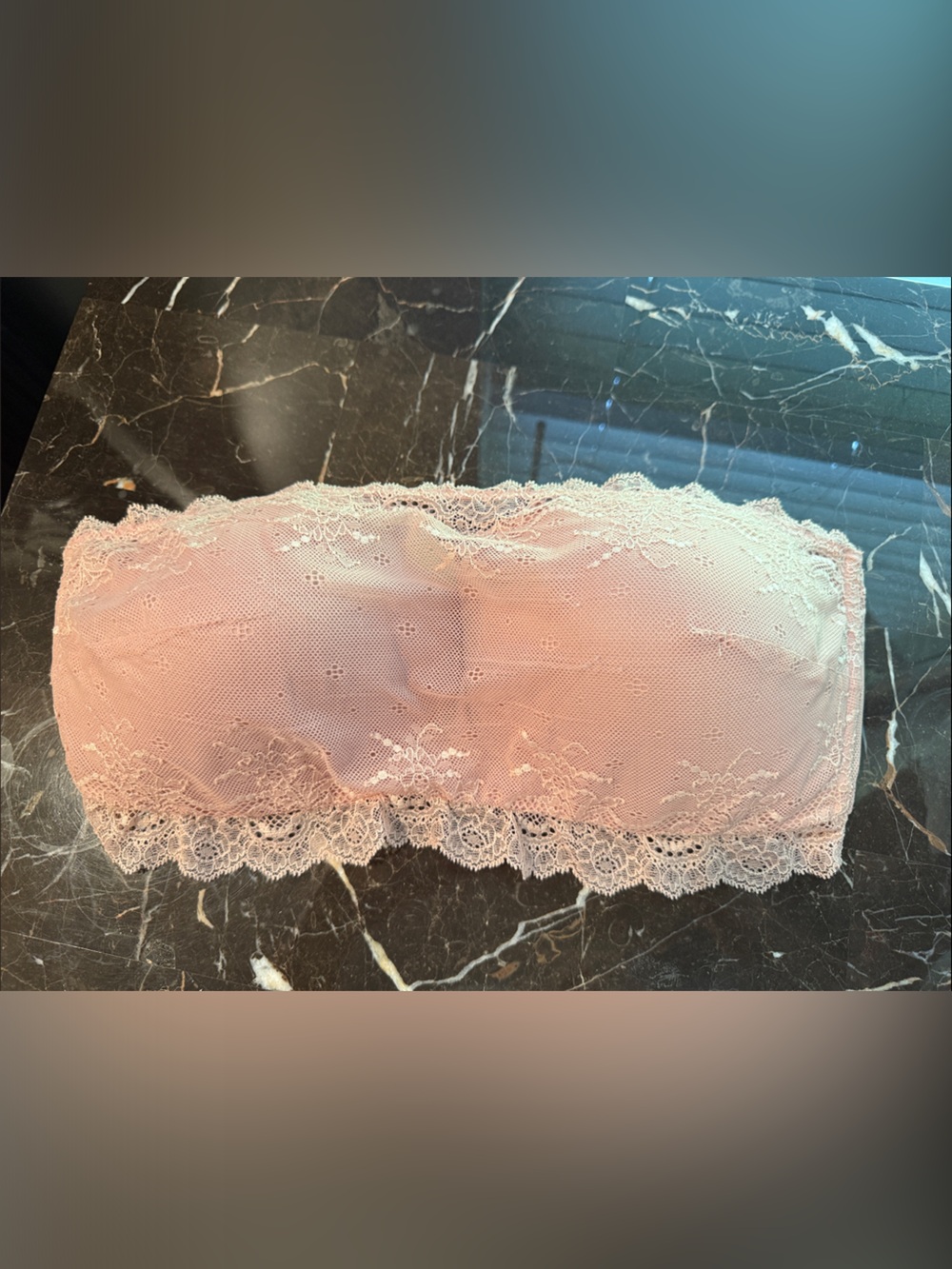 SPANX Dusty Pink Lace Strapless Bandeau